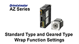 MEXE02 Support Software: AZ Series Standard Type and Geared Type Wrap Function Settings