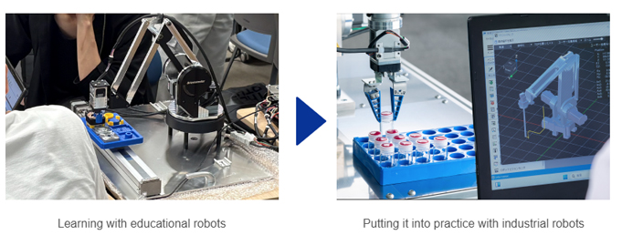 Easy programming for beginners with Industrial Training Robot