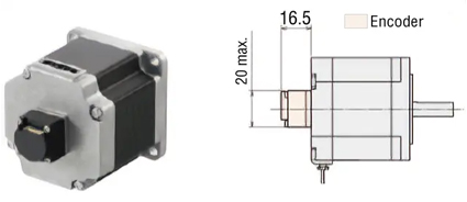 Frame Size 56.4 mm Compact Encoder Saves Space